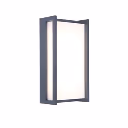 LUTEC QUBO, Éclairage mural extérieur, Gris, Aluminium, Polycarbonate (PC), IP54, Façade, I