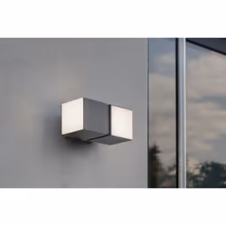 LUTEC CUBA Éclairage mural extérieur LED 24,4 W Gris F