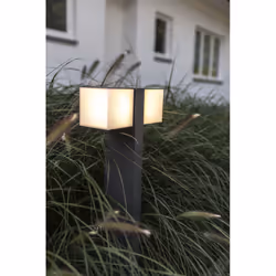 LUTEC CUBA Éclairage au sol extérieur LED 24,4 W Gris F