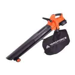 Souffleur de feuille électrique Yard Force comprenant : Le souffleur Le chargeur 2 batteries de 20v - 4Ah Quelques avantages  ...