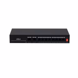 Dahua Technology PoE DH-PFS3010-8ET-65, Fast Ethernet (10/100), Connexion Ethernet, supportant l'alimentation via ce port (Po ...