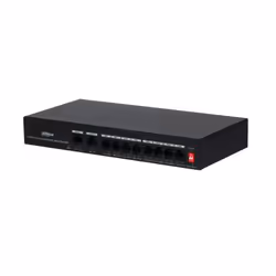 Dahua Technology PoE DH-PFS3010-8ET-65 commutateur réseau Fast Ethernet (10/100) Connexion Ethernet, supportant l'alimentation via ce port (PoE) Noir