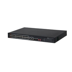 Dahua Technology PoE DH-PFS3226-24ET-240 commutateur réseau Non-géré L2 Gigabit Ethernet (10/100/1000) Connexion Ethernet, supportant l'alimentation via ce port (PoE) 1U Noir