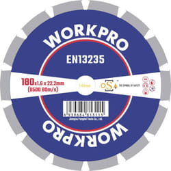 Workpro - GSOSSE-3 Disque à tronçonner 180 mm 1 pc(s) Céramique, Porcelaine, Marbre, Brique, Verre, pierre à chaux, Grani