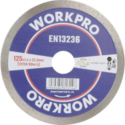 Workpro - GSOSCR-2 Disque à tronçonner diamanté 125 mm 1 pc(s) Céramique, Porcelaine, Marbre, Brique, Verre, pierre à cha
