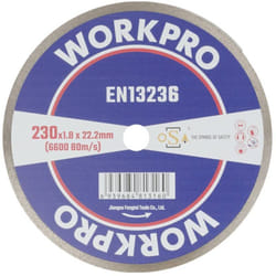 Workpro - GSOSCR-4 Disque à tronçonner diamanté 230 mm 1 pc(s) Céramique, Porcelaine, Marbre, Brique, Verre, pierre à cha