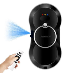 LIECTROUX Robot Lave Vitre HCR-10 Noir - 2800 Pa - Réservoir 30ml - Nettoyage auto - Robot laveur de vitres intelligent autonome