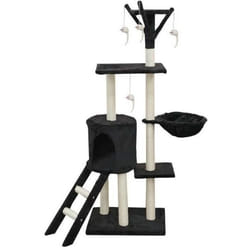 JIPSY - Arbre a chat - 79 x 34 x 138 cm - Noir
