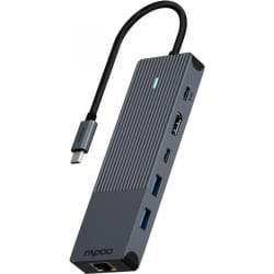 Rapoo UCM-2002 carte et adaptateur d'interfaces HDMI, RJ-45, USB 3.2 Gen 1 (3.1 Gen 1), USB Type-C