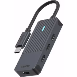 Rapoo UCH-4002, USB Type-C, USB Type-C, Mâle, Noir, 0,017 m, 5 Gbit/s