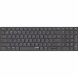 Rapoo E9700M, Taille réelle (100 %), RF sans fil + Bluetooth, Commutateur de touche « ciseaux », QWERTY, Gris