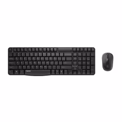 Ensemble clavier souris - RAPOO - X1800S - Sans fil - Numpad - Noir