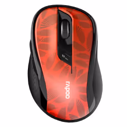 Rapoo M500, Droitier, Optique, Bluetooth, 1600 DPI, Rouge