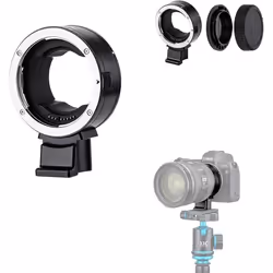 Adaptateur de Monture dObjectif - JJC - Canon EF/EF-S vers RF - Autofocus - Aluminium - Noir
