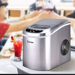 【Puissante capacité de fabrication de glace】Cette machine à glace est prise d’eau manuelle et propose deux modèles de glace,  ...
