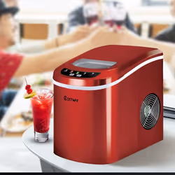 【Puissante capacité de fabrication de glace】Cette machine à glace est prise d’eau manuelle et propose deux modèles de glace,  ...