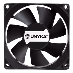 UNYKAch 80.80.25 système de refroidissement d’ordinateur Boitier PC Ventilateur 8 cm Noir