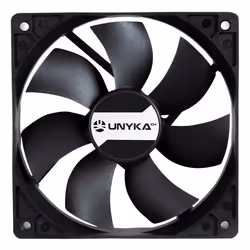 UNYKAch 80.120.25 système de refroidissement d’ordinateur Boitier PC Ventilateur 12 cm Noir