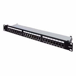 aiten data 80.24.06F, Cat6, F/UTP (FTP), Noir, Acier, Montage de rack, 1U
