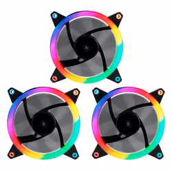 UNYKAch Fan CANDY 30 ARGB Ring Led 120 mm, Ventilateur, 12 cm, 1500 tr/min, 16 dB, 53,02 cfm, Noir