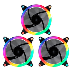 UNYKAch Fan CANDY 30 ARGB Ring Led 120 mm Boitier PC Ventilateur 12 cm Noir 3 pièce(s)