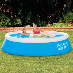 Intex 28101NP piscine hors sol Piscine gonflable Rond 886 L Bleu, Blanc