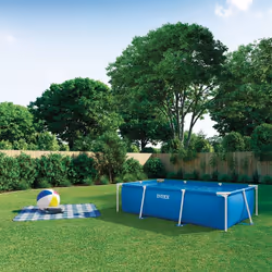 Intex 28275FS piscine hors sol Rectangle Bleu, Blanc
