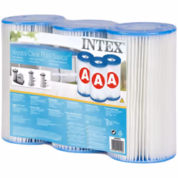 Description générale Lot de 3 cartouches de filtration A de la marque Intex, conçues pour les épurateurs Intex avec un débit  ...