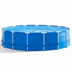 Intex 28242, 16805 L, Piscine hors sol, Adultes et enfants, Echelle, Bleu, 70 kg