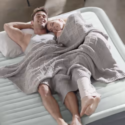 Intex PremAire Fiber Tech Double matelas Gris, Blanc