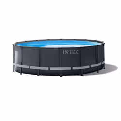 Intex 26326, 19156 L, Piscine hors sol, Adultes et enfants, Echelle, Noir, 91,6 kg