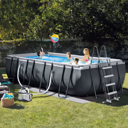 Intex 26356NP piscine hors sol Rectangle 6836 L Bleu, Gris
