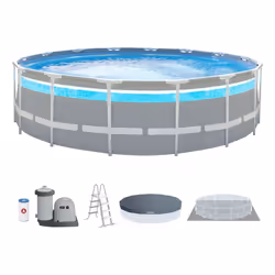 Intex 26730NP, 19156 L, Piscine hors sol, Enfants et adultes, 6 personne(s), Echelle, Gris