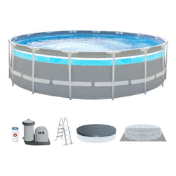 Intex 26730NP Piscine hors sol Rond 19156 L Gris