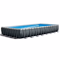 Intex 26374, 54368 L, Piscine hors sol, Adultes et enfants, Echelle, Noir, 224,4 kg