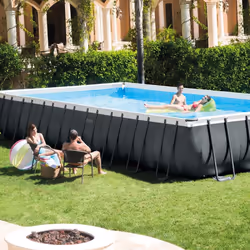 Intex 26374 piscine hors sol Rectangle 54368 L Noir