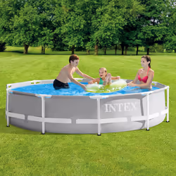Intex 26700NP piscine hors sol Rond 4485 L Gris
