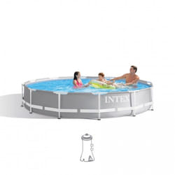 Intex 26712GN piscine hors sol Rond 6503 L Gris