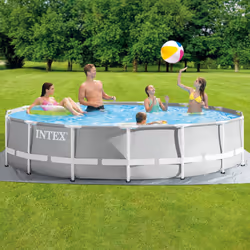 Intex 26724NP piscine hors sol Rond 14614 L Gris - Vue supplémentaire 4