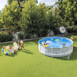 Intex 26724NP piscine hors sol Rond 14614 L Gris - Vue supplémentaire 5
