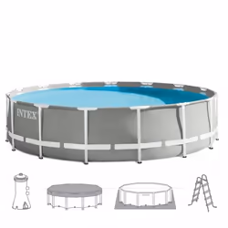 Intex 26726GN piscine hors sol Rond 16805 L Gris