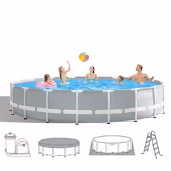 Intex 26732NP piscine hors sol Rond 24311 L Gris