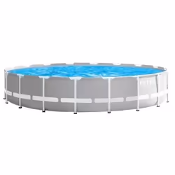 Intex 26756GN, 32695 L, Piscine hors sol, Adultes et enfants, Echelle, Gris, 109,9 kg