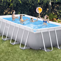 Intex 26792 piscine hors sol Rectangle 10874 L Gris