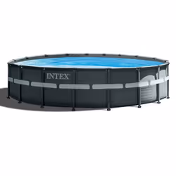 Intex 26330, 26432 L, Piscine hors sol, Adultes et enfants, Echelle, Noir, 113,5 kg