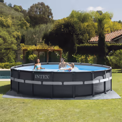 Intex 26340NP Piscine hors sol Rectangle 6836 L Bleu, Gris