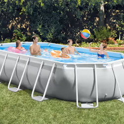Intex 26796, 13365 L, Piscine hors sol, Adultes et enfants, Echelle, Bleu, Gris, 112,1 kg