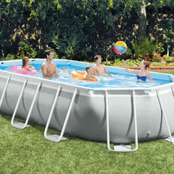Intex 26796 piscine hors sol Oval 13365 L Bleu, Gris