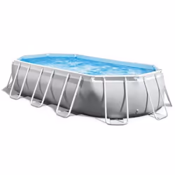 Intex 26796, 13365 L, Piscine hors sol, Adultes et enfants, Echelle, Bleu, Gris, 112,1 kg