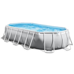 Intex 26796 piscine hors sol Oval 13365 L Bleu, Gris